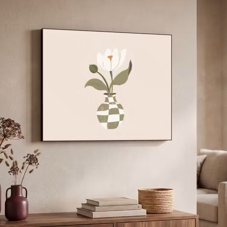 Art Frame - Vaas - Geruit - Bloem - Groen — 7