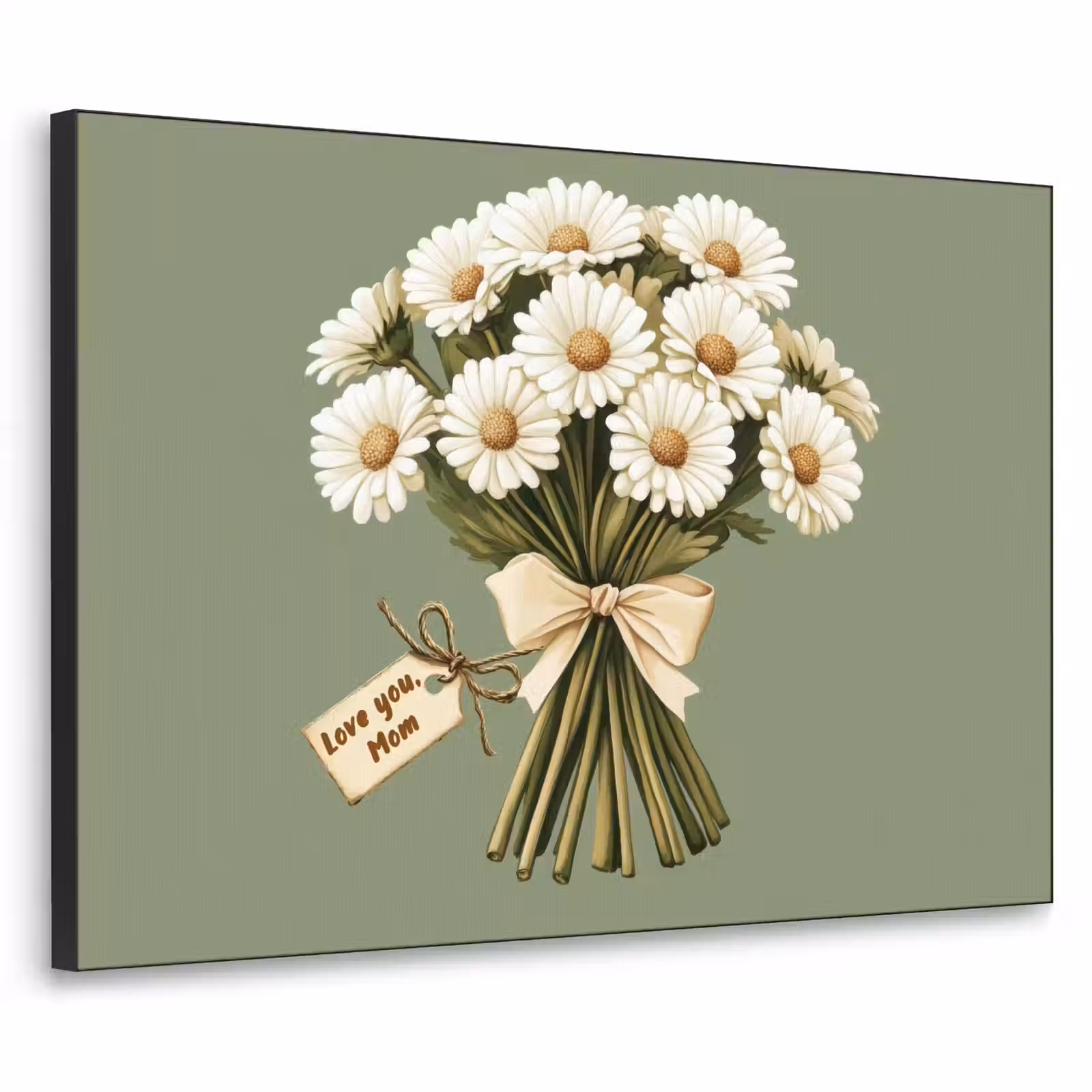 Art Frame - Lint - Boeket - Groen - Quote — 1