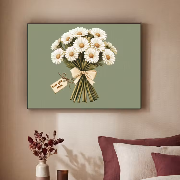 Art Frame - Lint - Boeket - Groen - Quote — 3