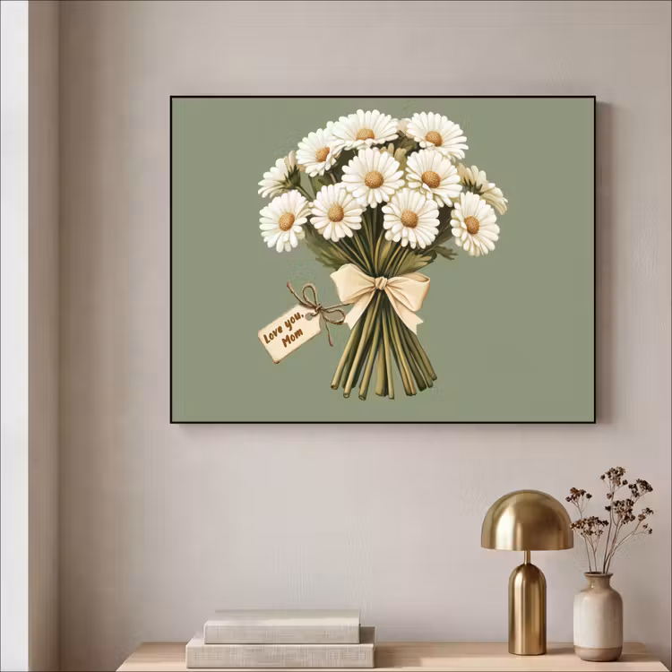 Art Frame - Lint - Boeket - Groen - Quote — 5