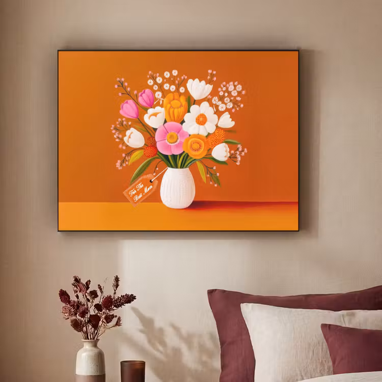 Art Frame - Vaas - Bloemen - Oranje — 3