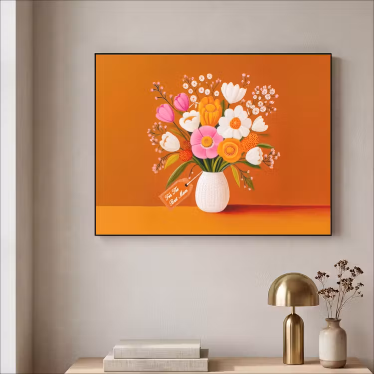 Art Frame - Vaas - Bloemen - Oranje — 5