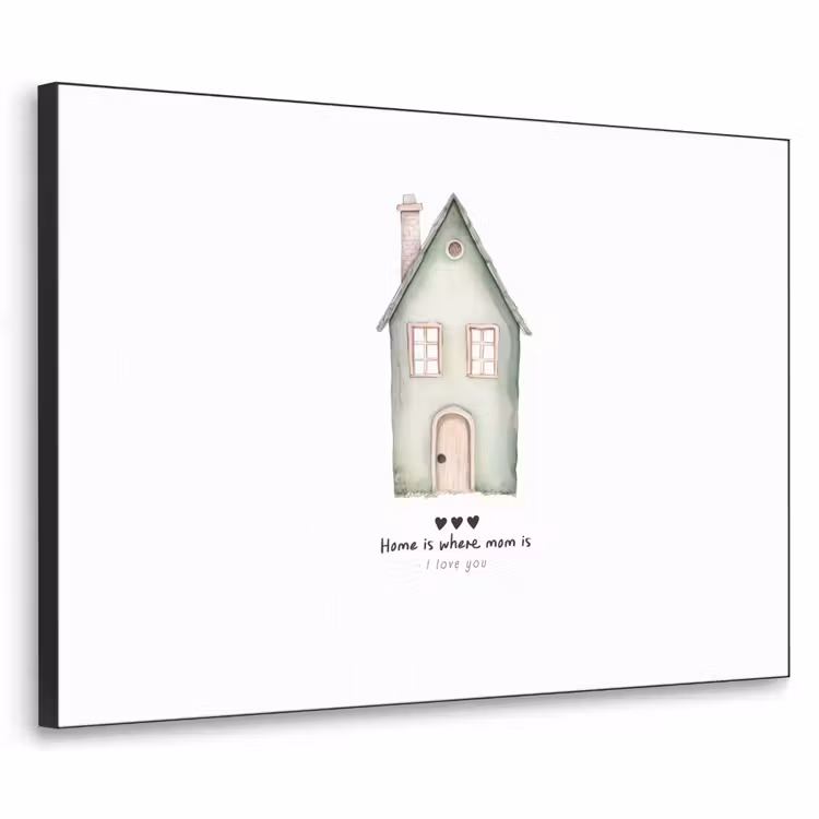 Art Frame - Huisje - Groen - Tekst - Liefdevol — 1