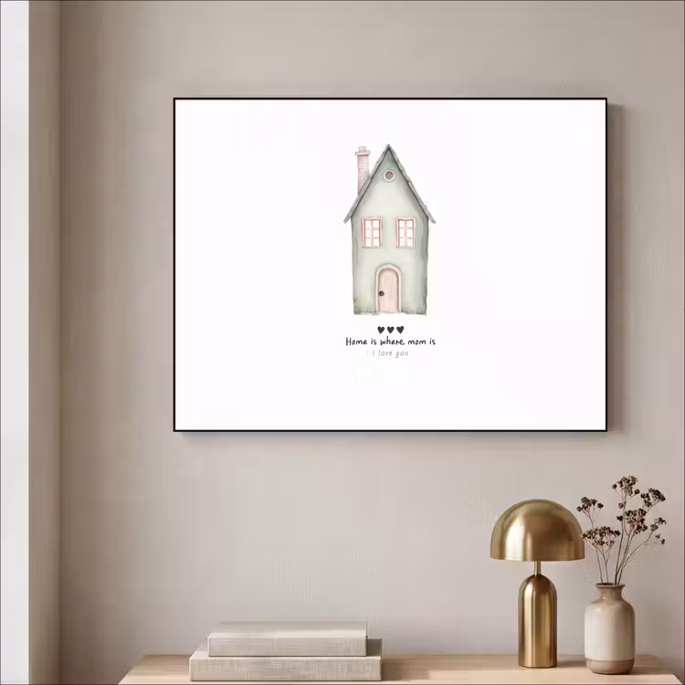 Art Frame - Huisje - Groen - Tekst - Liefdevol — 5