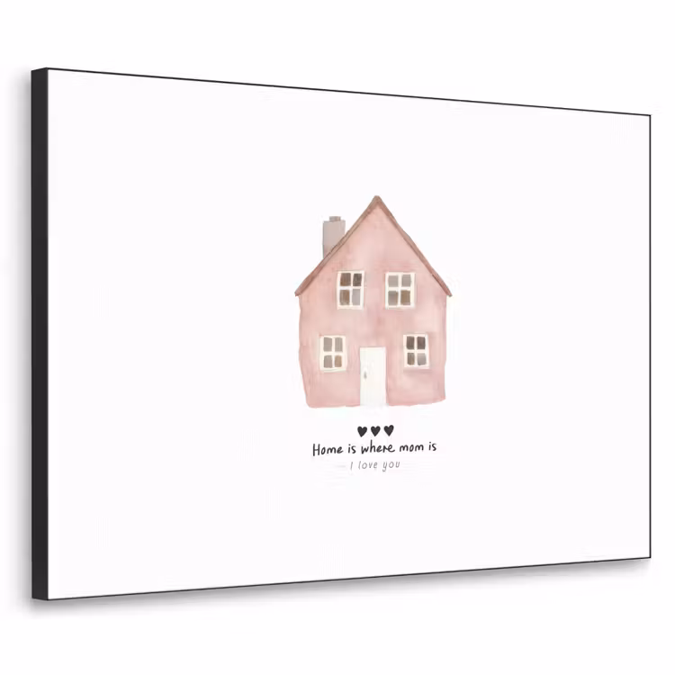 Art Frame - Huisje - Roze - Quote - Moeder — 1