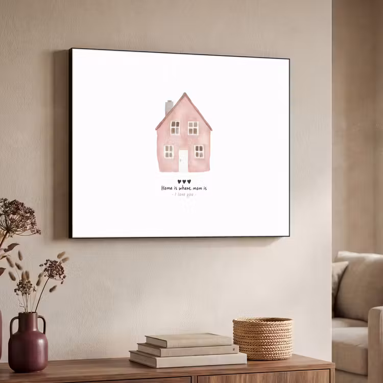 Art Frame - Huisje - Roze - Quote - Moeder — 7