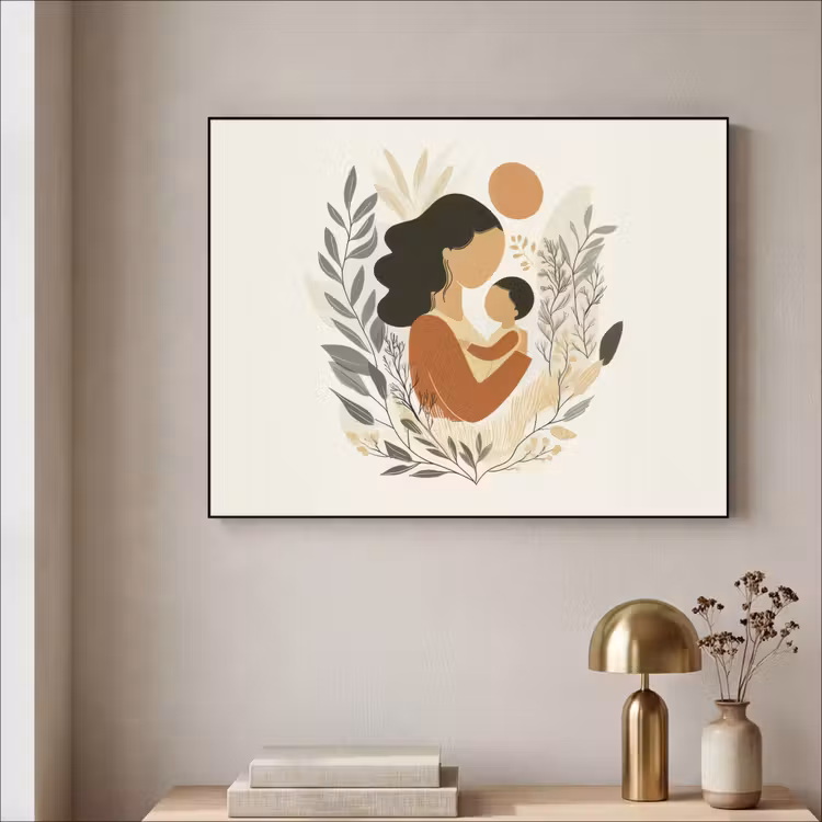 Art Frame - Illustratie - Moeder - Kind - Liefdevol — 5
