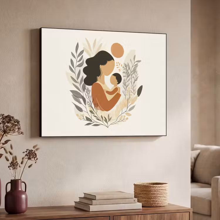 Art Frame - Illustratie - Moeder - Kind - Liefdevol — 7