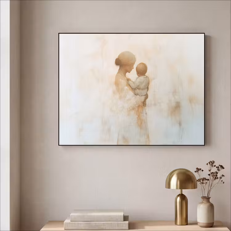 Art Frame - Kind - Moeder - Waterverfschilderij — 5