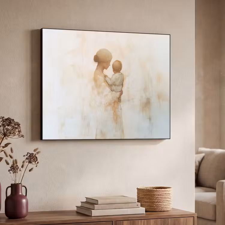 Art Frame - Kind - Moeder - Waterverfschilderij — 7