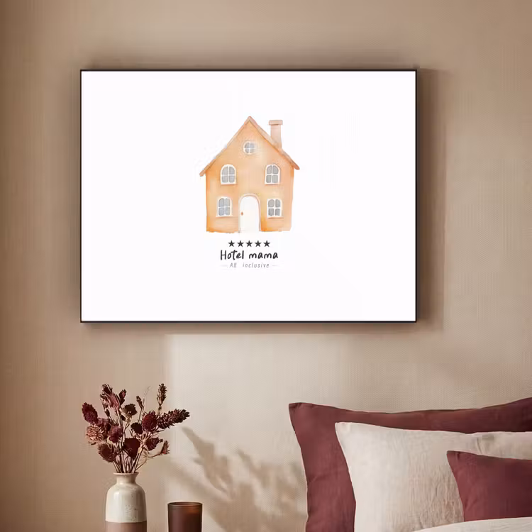 Art Frame - Oranje - Huisje - Quote - Hotel — 3
