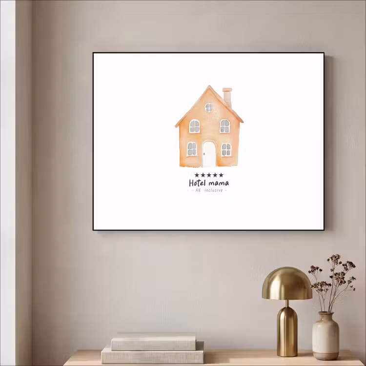 Art Frame - Oranje - Huisje - Quote - Hotel — 5