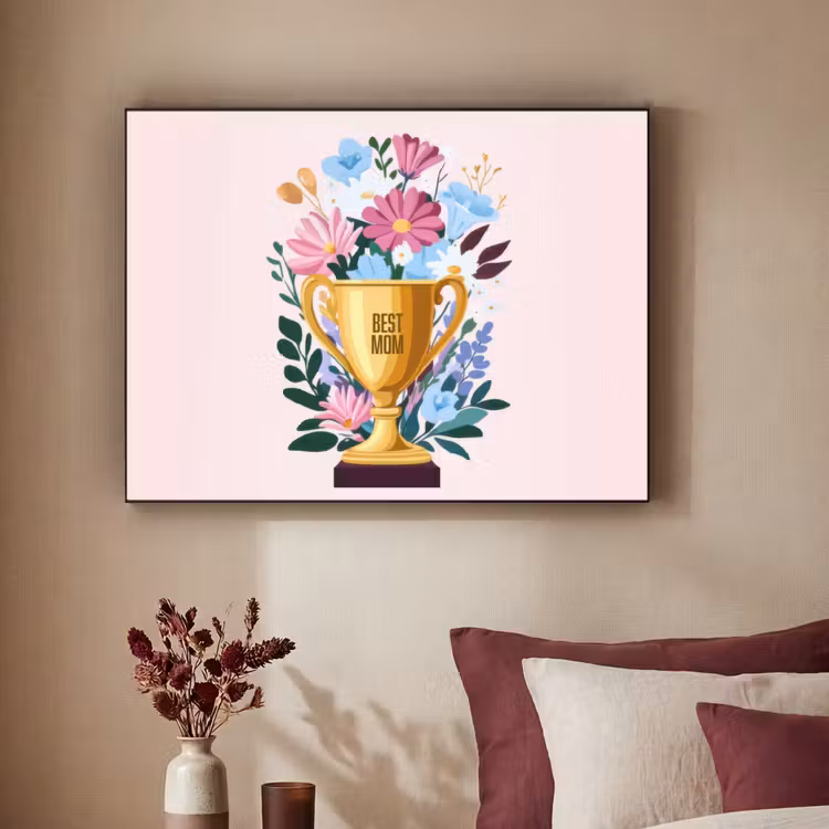 Art Frame - Trofee - Best Mom - Bloemen - Kleurrijk — 3