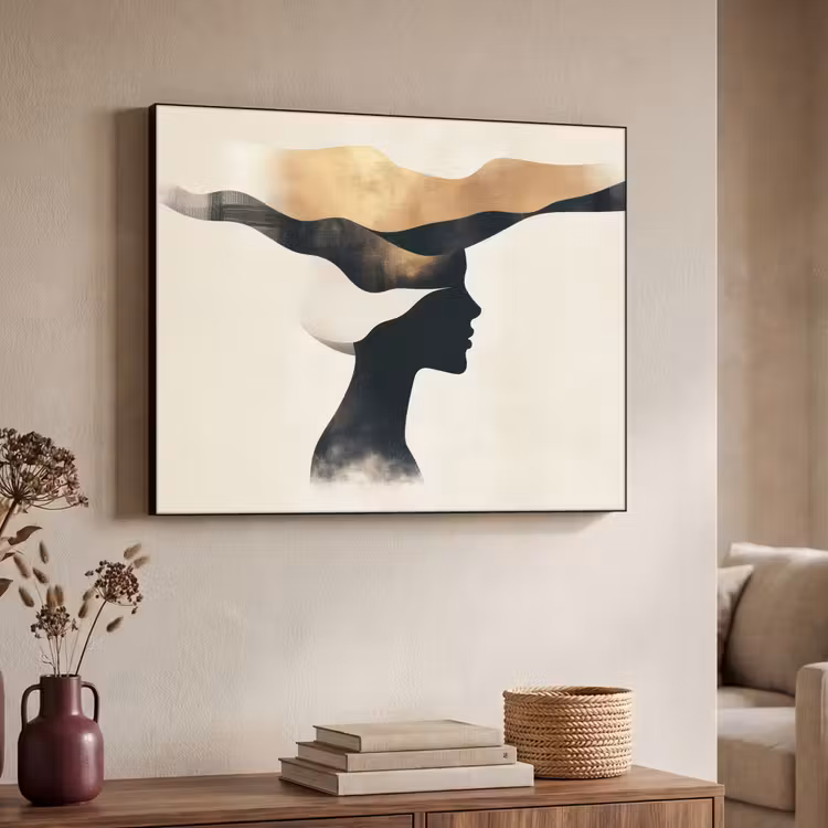 Art Frame - Vrouw - Golven - Zwart — 7