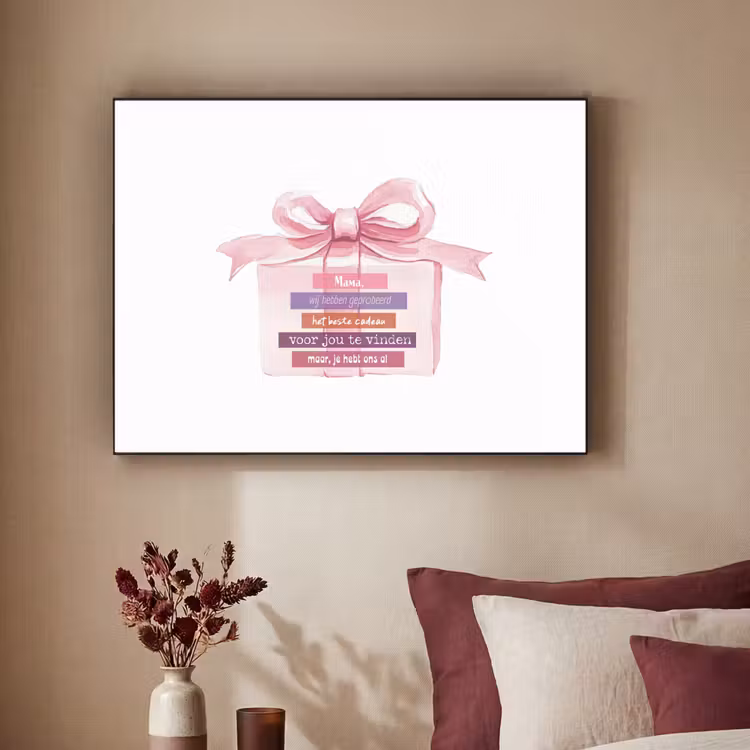 Art Frame - Cadeau - Strik - Tekst - Roze — 3