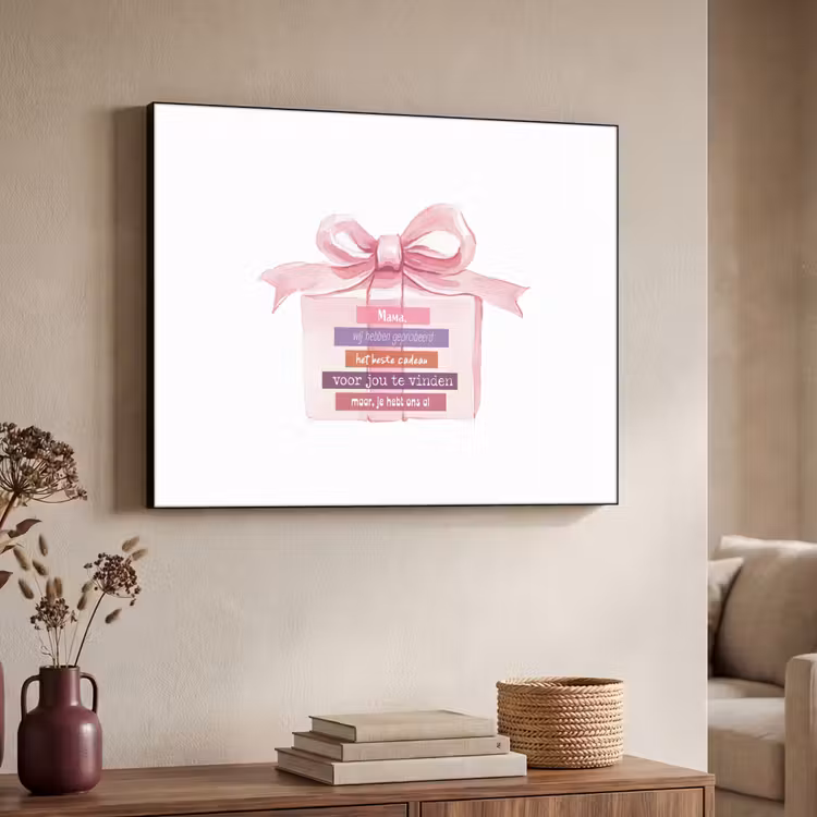 Art Frame - Cadeau - Strik - Tekst - Roze — 7