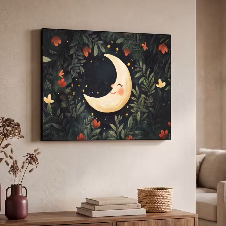 Art Frame - Maan - Bloemen - Nachthemel — 7