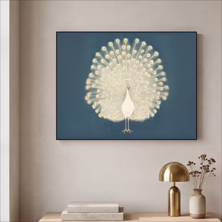 Art Frame - Vogel - Blauw - Vintage — 5