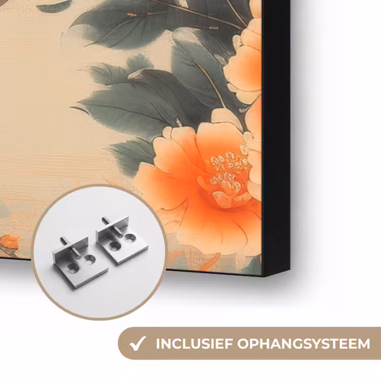 Art Frame - Vogel - Tak - Bloemen - Oranje — 6