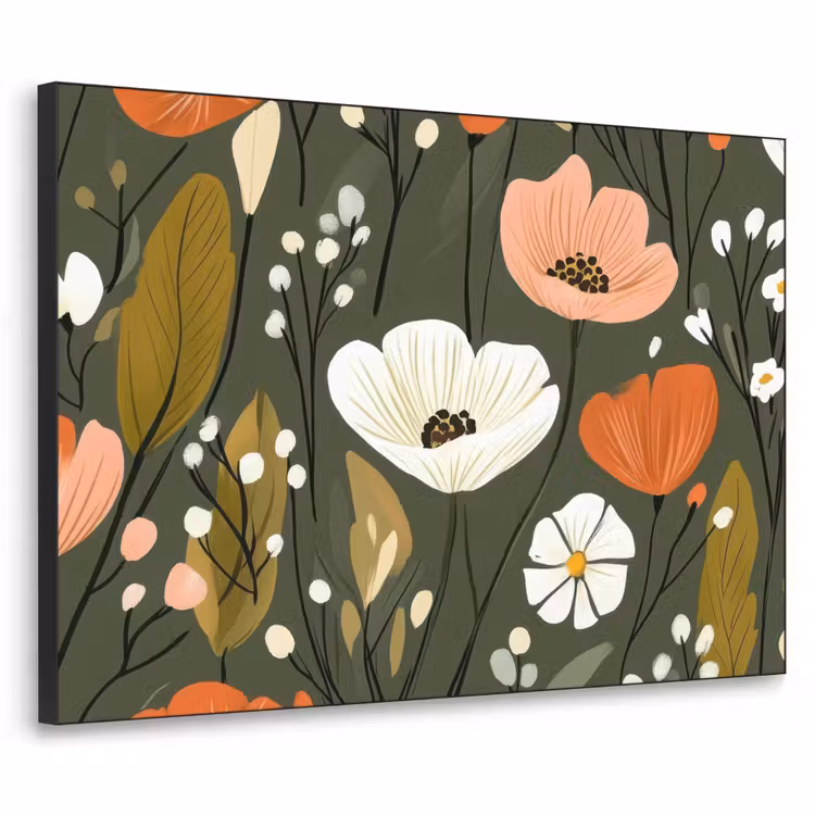 Art Frame - Bloemen - Illustratie - Groen — 1