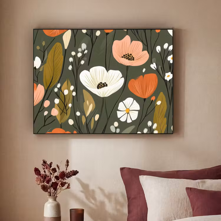 Art Frame - Bloemen - Illustratie - Groen — 3