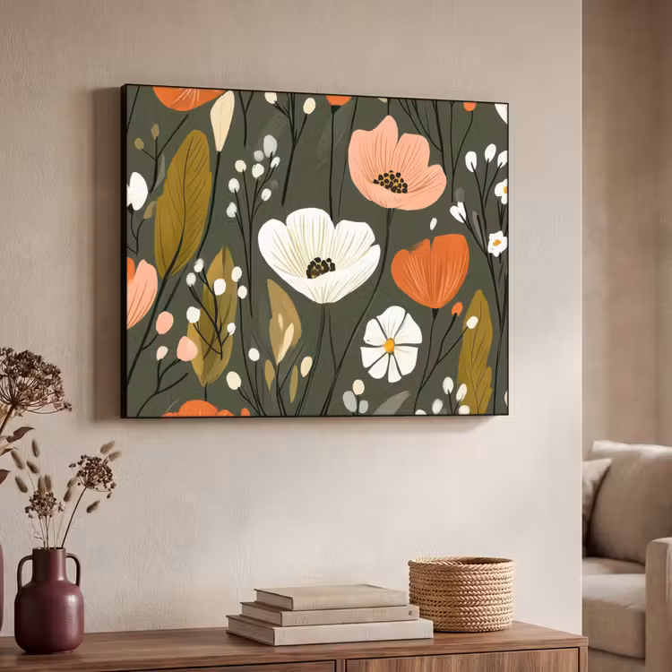 Art Frame - Bloemen - Illustratie - Groen — 7