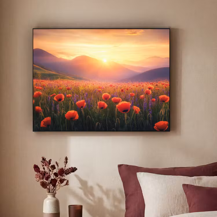 Art Frame - Landschap - Zonsondergang - Bloemenveld — 3