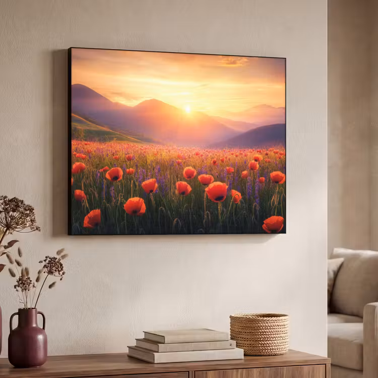 Art Frame - Landschap - Zonsondergang - Bloemenveld — 7