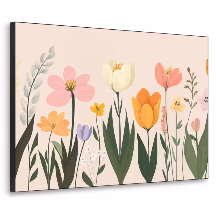 Art Frame - Pasteltinten - Bloemen - Illustratie — 1