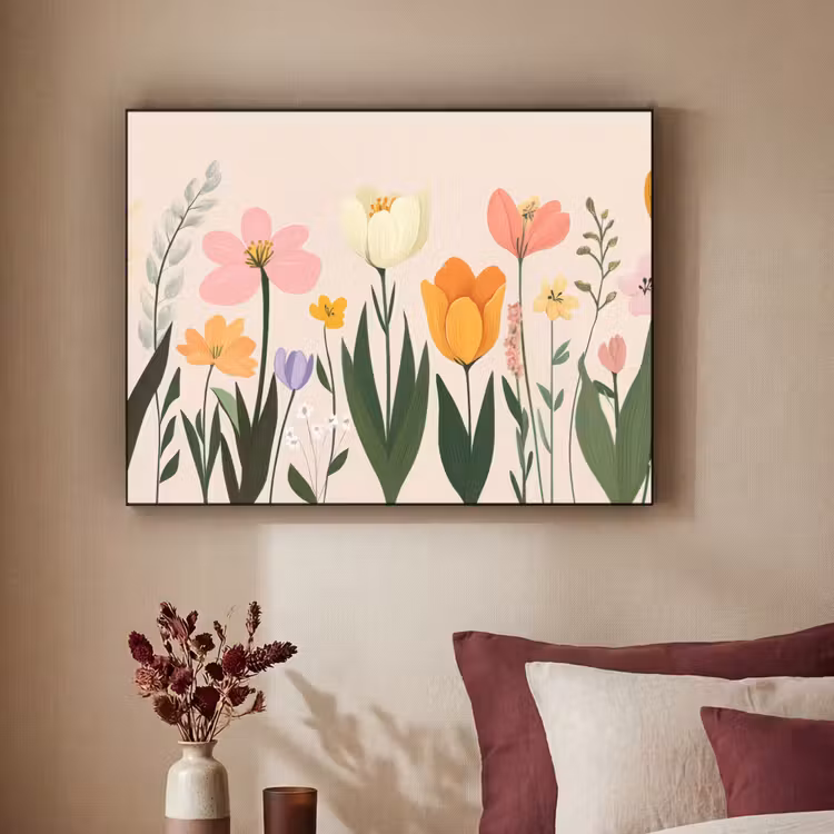 Art Frame - Pasteltinten - Bloemen - Illustratie — 3