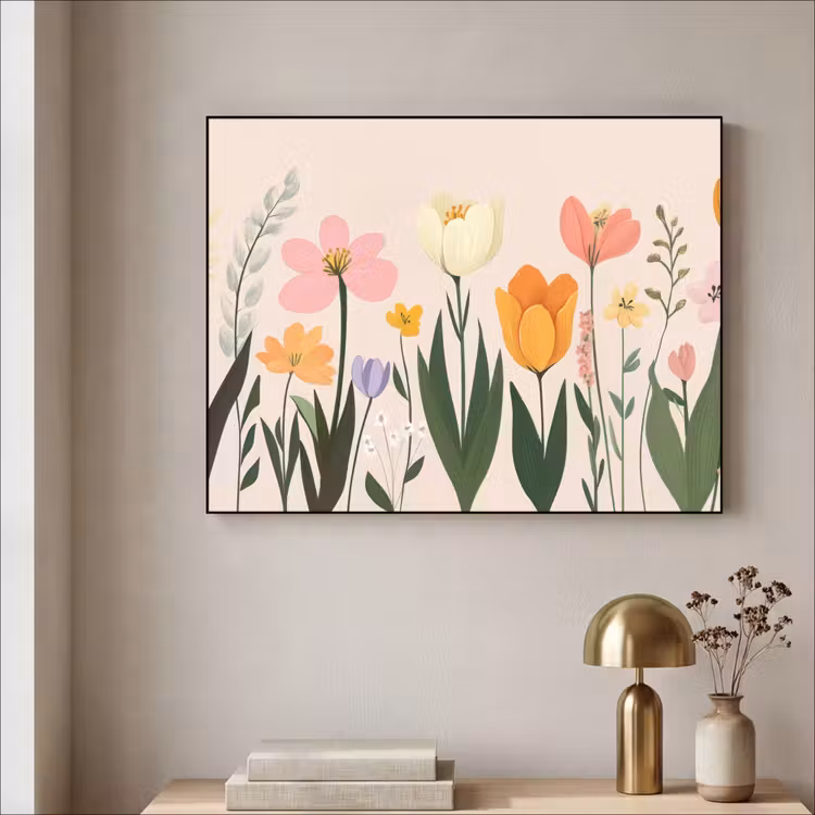 Art Frame - Pasteltinten - Bloemen - Illustratie — 5
