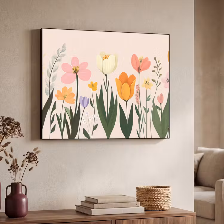 Art Frame - Pasteltinten - Bloemen - Illustratie — 7
