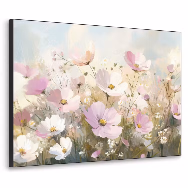 Art Frame - Bloemenveld - Lichte tinten - Geschilderd — 1