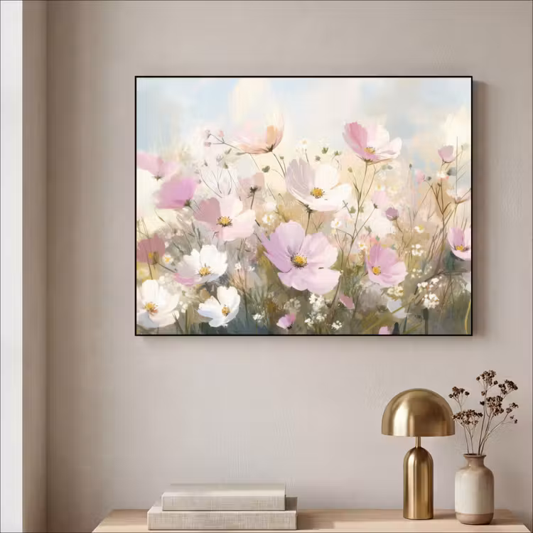 Art Frame - Bloemenveld - Lichte tinten - Geschilderd — 5