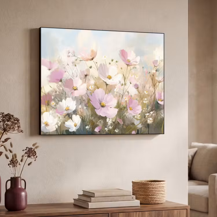 Art Frame - Bloemenveld - Lichte tinten - Geschilderd — 7