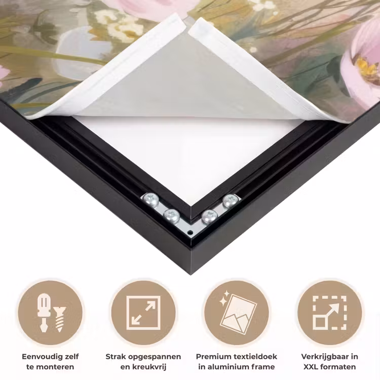 Art Frame - Bloemenveld - Lichte tinten - Geschilderd — 8