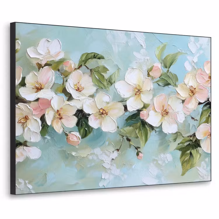 Art Frame - Bloesem - Bladeren - Lichtblauw — 1