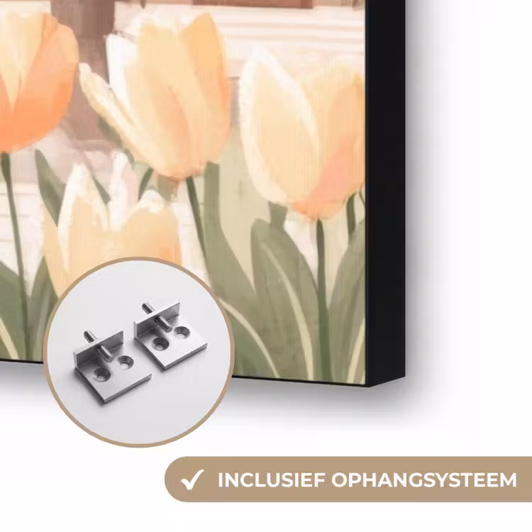 Art Frame - Dorpsplein - Fontein - Tulpen — 6