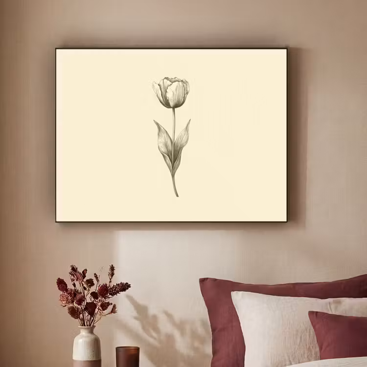Art Frame - Illustratie - Tulp - Zwart — 3