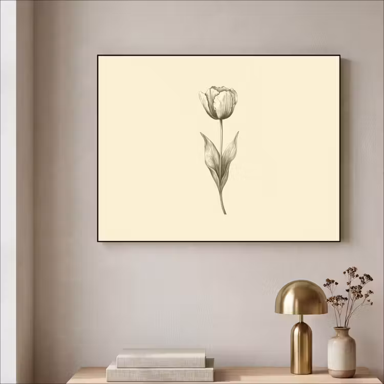 Art Frame - Illustratie - Tulp - Zwart — 5