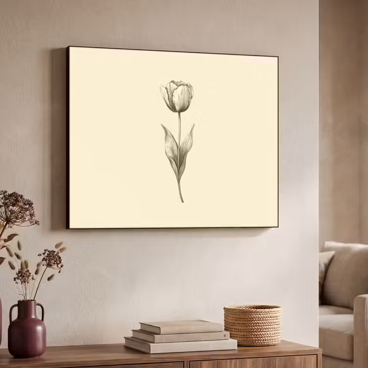 Art Frame - Illustratie - Tulp - Zwart — 7