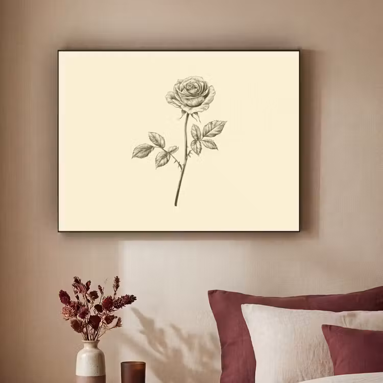 Art Frame - Illustratie - Zwart - Roos — 3