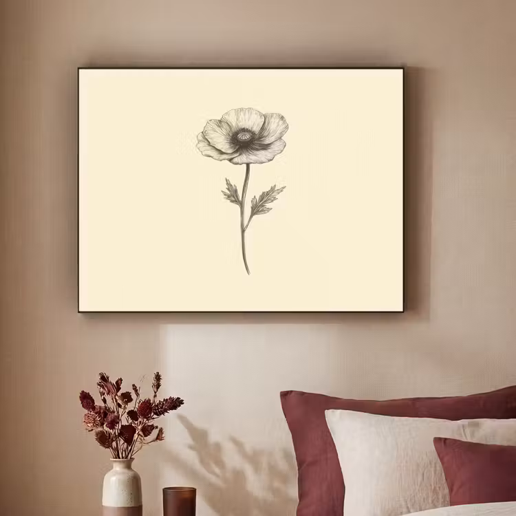 Art Frame - Klaproos - Illustratie - Zwart — 3