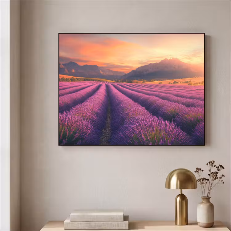 Art Frame - Lavendelveld - Zonsondergang - Paars — 5