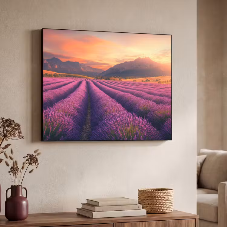 Art Frame - Lavendelveld - Zonsondergang - Paars — 7