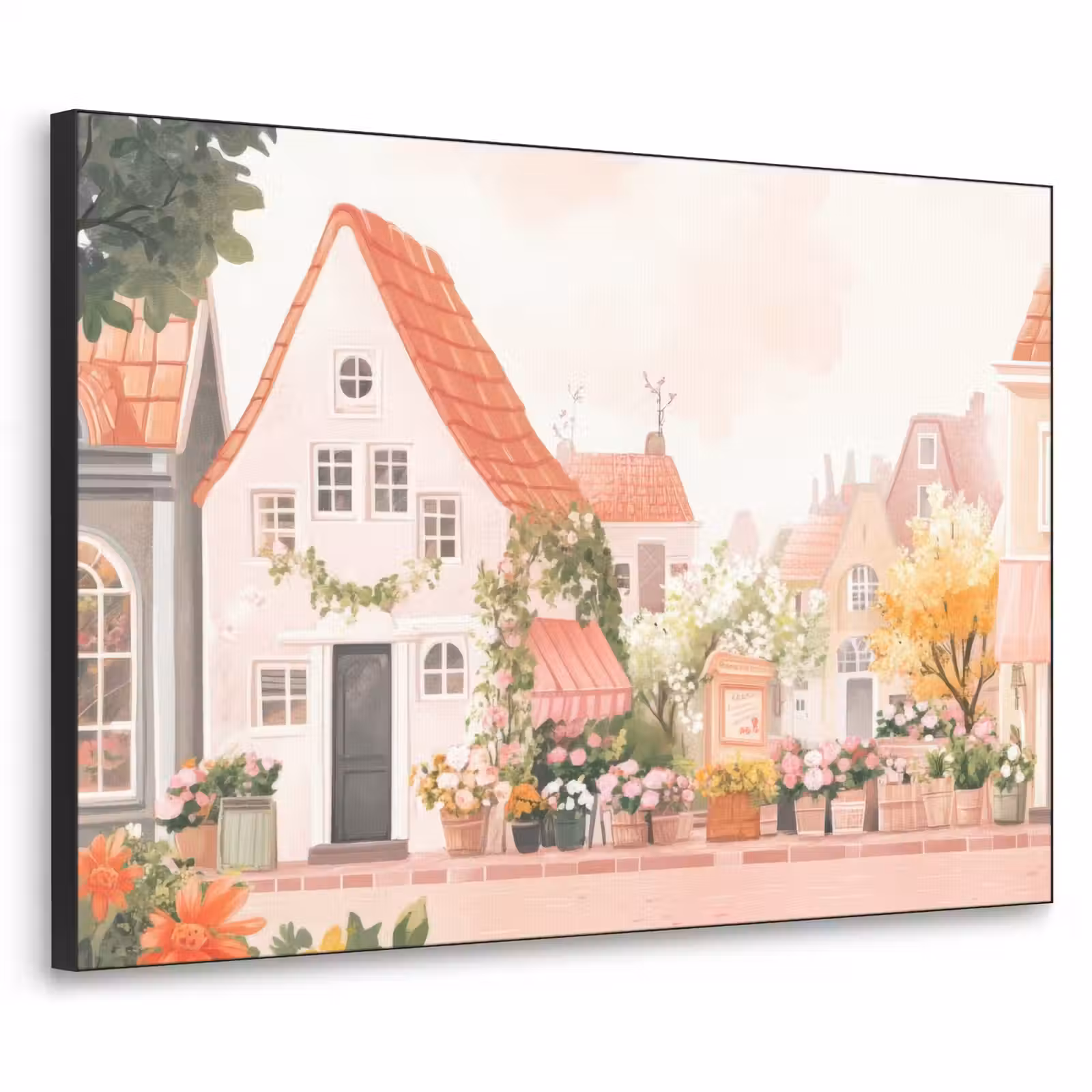 Art Frame - Bloemen - Huizen - Dorp — 1