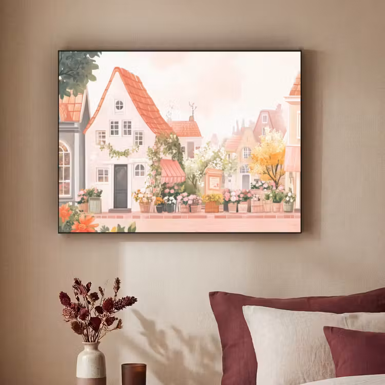 Art Frame - Bloemen - Huizen - Dorp — 3