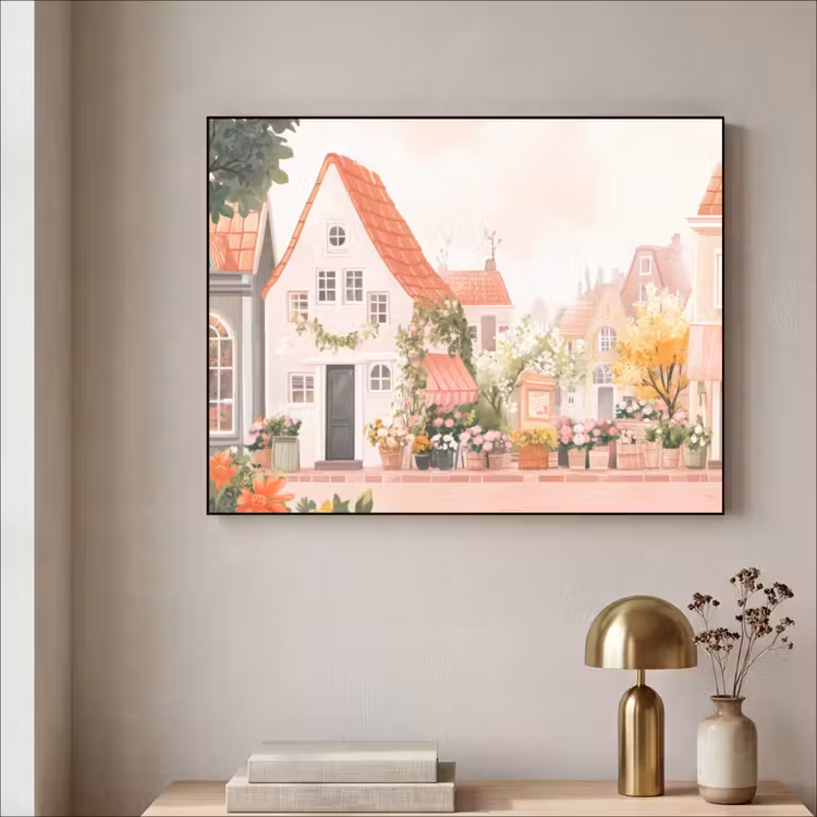 Art Frame - Bloemen - Huizen - Dorp — 5