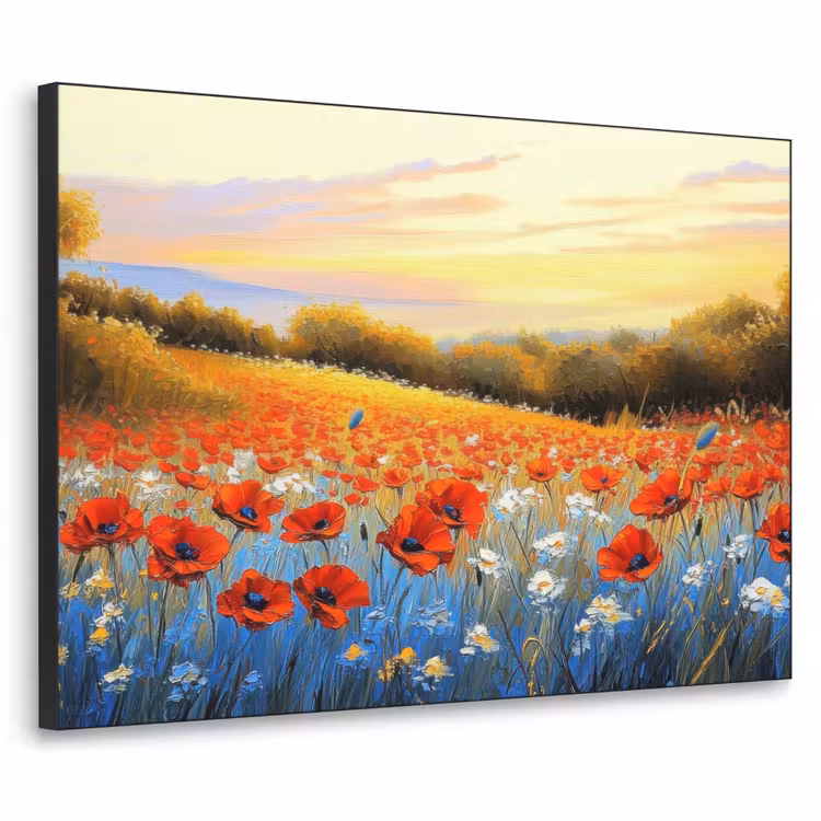Art Frame - Klaproos - Bloemenveld - Kleurrijk — 1