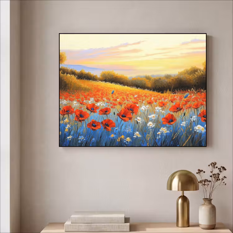 Art Frame - Klaproos - Bloemenveld - Kleurrijk — 5